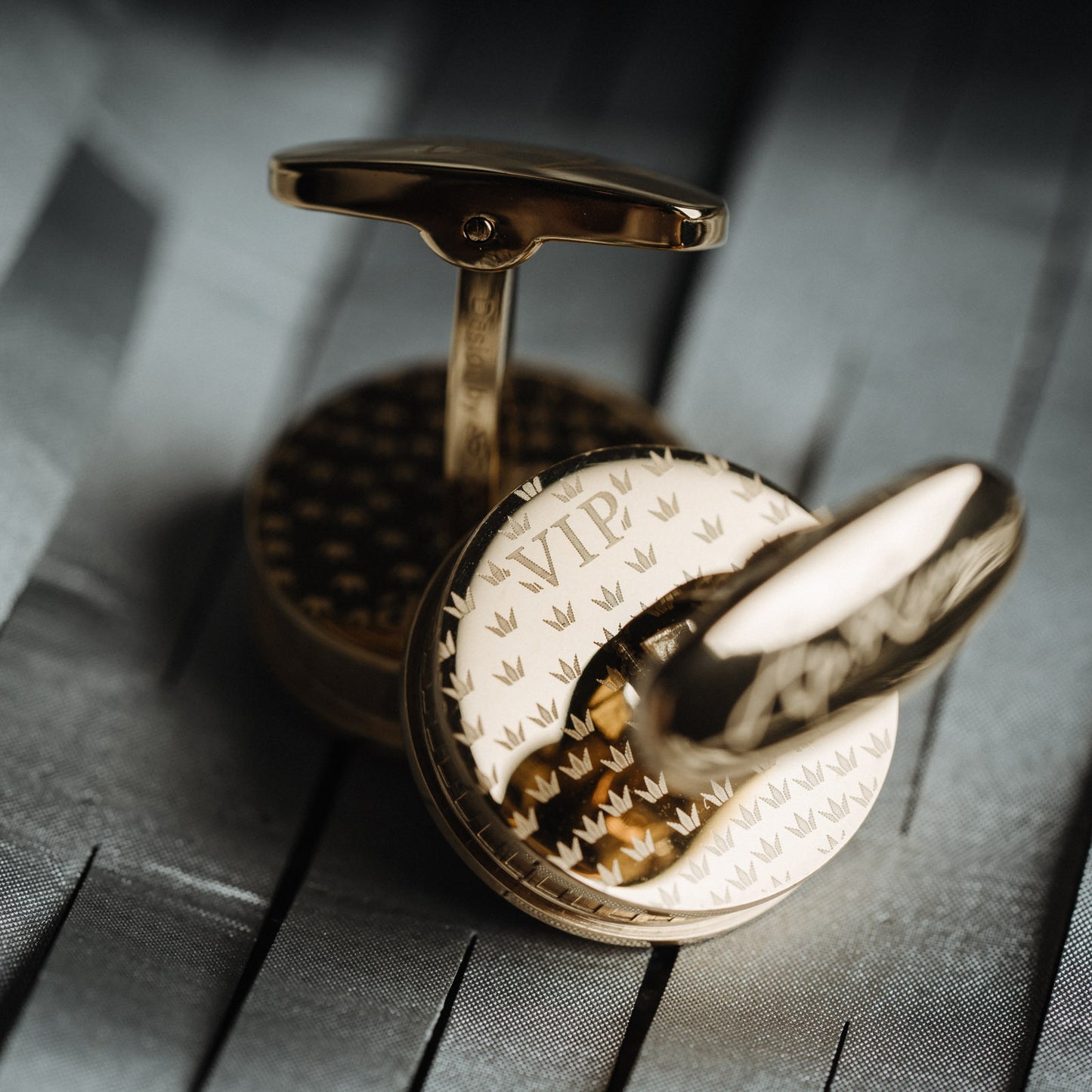 French Black Marble Cuff Links