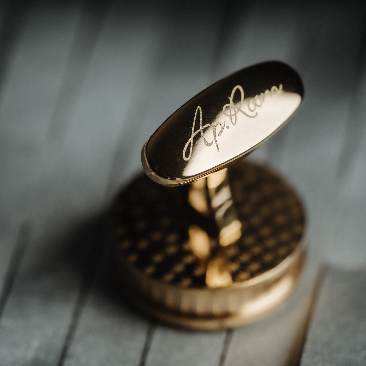 French Black Marble Cuff Links