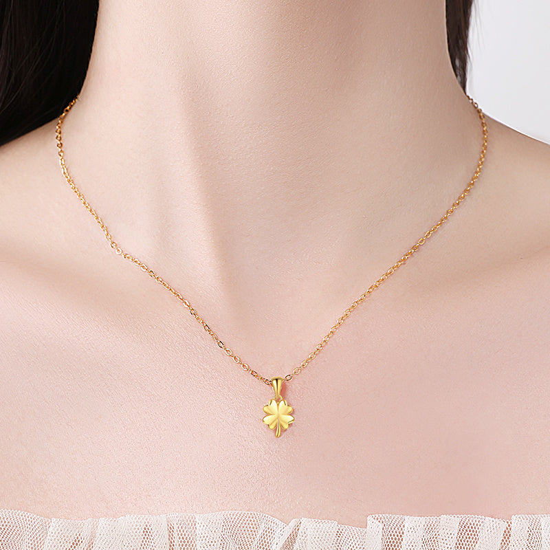 Fashion Clover Pendant Gold Clavicle Chain